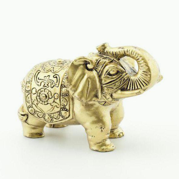 słoń złoty ceramiczny